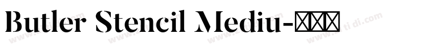 Butler Stencil Mediu字体转换